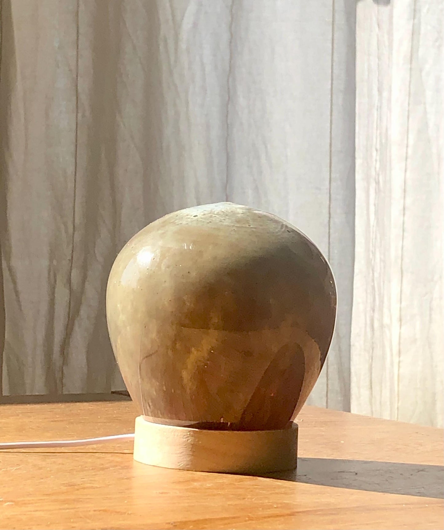 Handcrafted Nebula Glass Lamp: LED Night Light, Cosy Home Decor