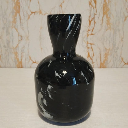 Handcrafted Glass Vase: Swirled Art Glass, Home Decor (170mm x 100mm)