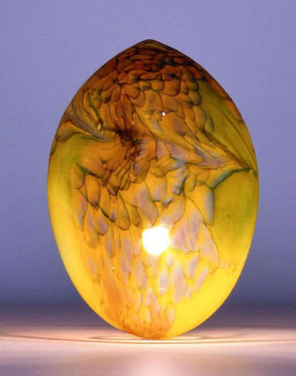Giant Hand Blown Glass Dinosaur Egg Lamp: Art Deco Table Lamp (30cmX45cm)