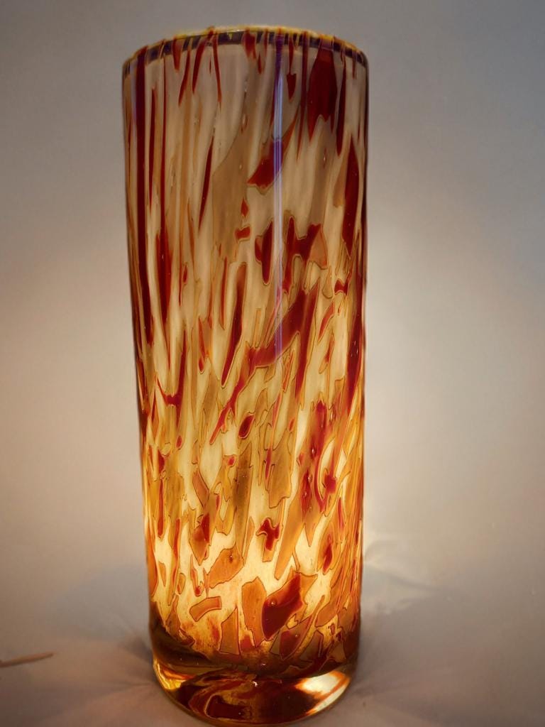 Glass Vase Lamp, Bedroom Table lamp - Mood Lighting