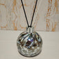 Handcrafted Iridescent Glass Diffuser Lamp with LED Light, Elegant Room Fragrance