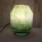 Handmade Green Art Glass Table Lamp: Unique Handmade Ambient Lighting