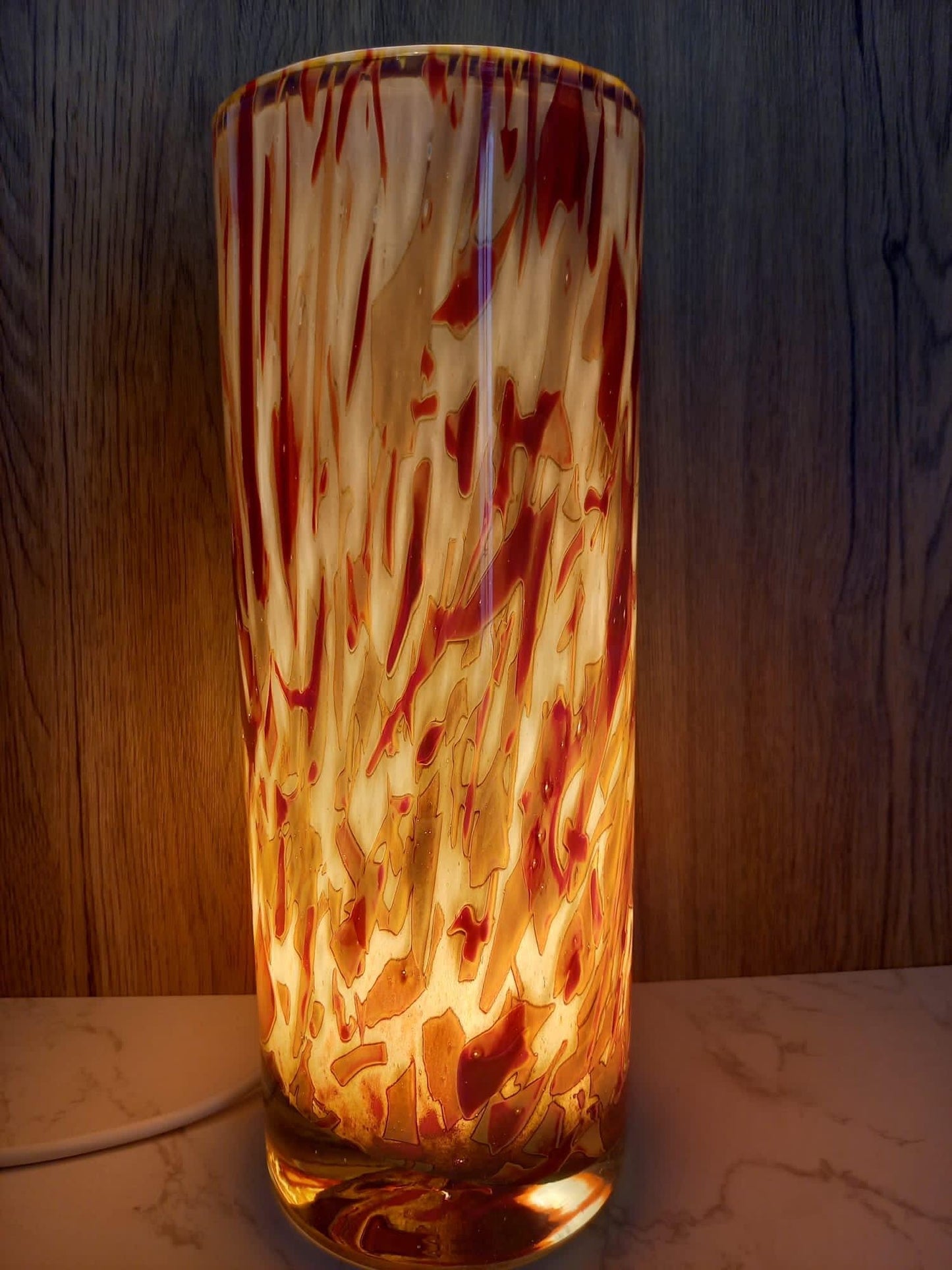 Glass Vase Lamp, Bedroom Table lamp - Mood Lighting