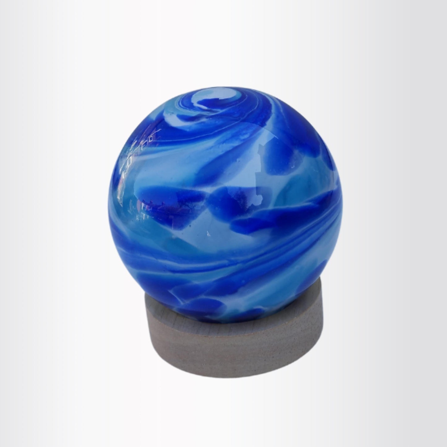 Handcrafted LED Glass Sphere Lamp: Cosy Ambient Light, British Home Décor