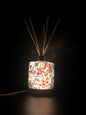 Handcrafted Glass Diffuser Lamp, LED Base, Elegant Home Déco