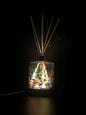 Handcrafted Glass Diffuser Lamp, LED Base, Elegant Home Déco