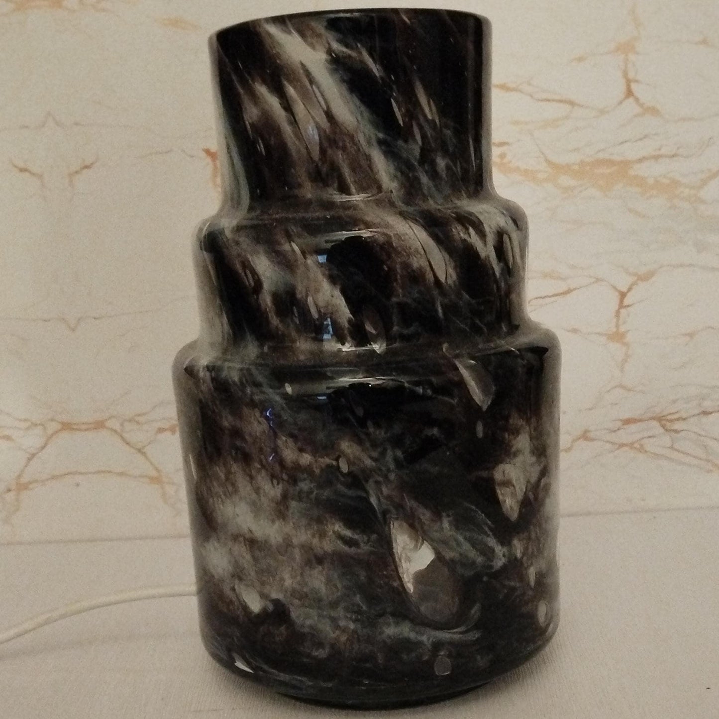 Handcrafted Glass Vase Lamp: Elegant Ambient Light, 280mm Height