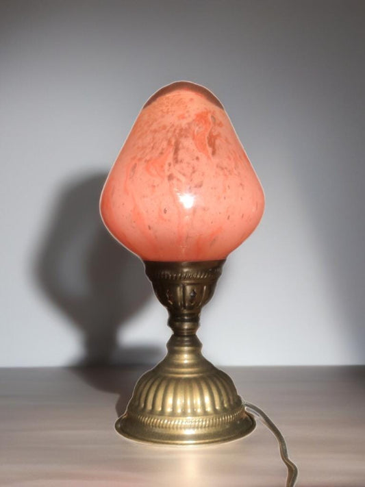 Handmade Artisan Glass Teardrop Lamp: Elegant Ambient Light