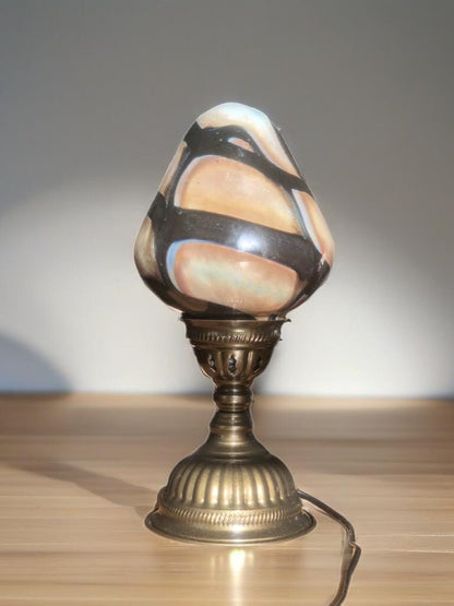 Handmade Artisan Glass Teardrop Lamp: Elegant Ambient Light
