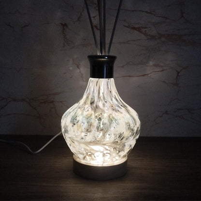 Rainbow Glass Diffuser Lamp: Iridescent Aroma Light, Handmade Home Decor