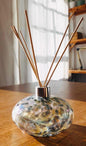 Handcrafted Glass Diffuser Lamp with Wood Stopper & LED Base
