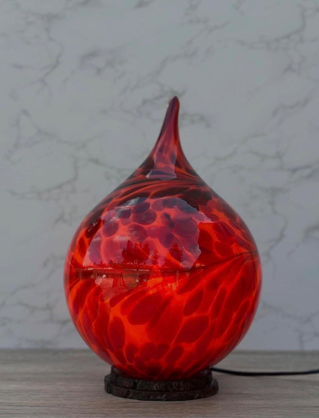 Handmade Multicolour Glass Table Lamp: Unique Home Decor
