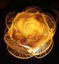 Iridescent Rose Glass Lamp: Hand-Blown LED Sculpture, USB Powered