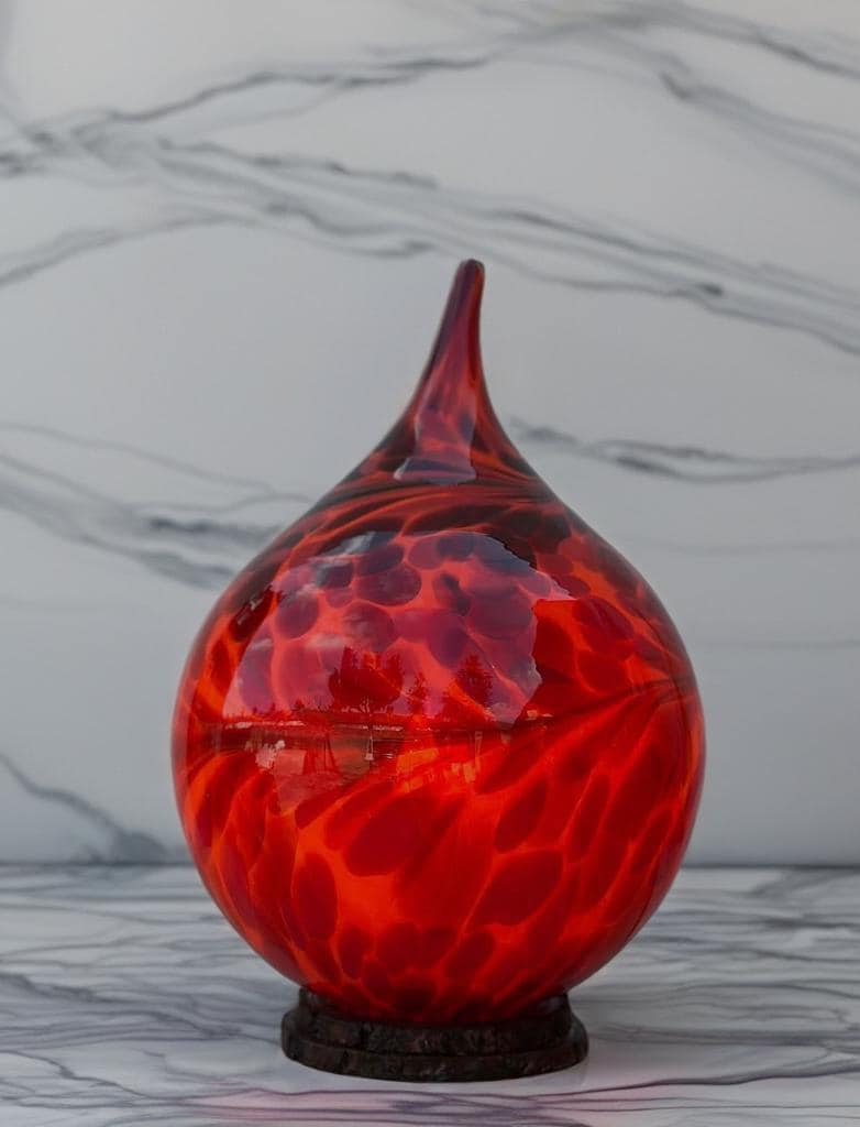 Handmade Multicolour Glass Table Lamp: Unique Home Decor