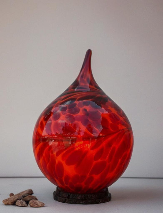 Handmade Multicolour Glass Table Lamp: Unique Home Decor