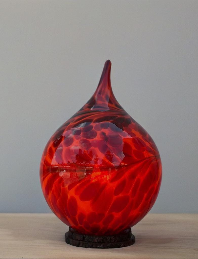 Handmade Multicolour Glass Table Lamp: Unique Home Decor