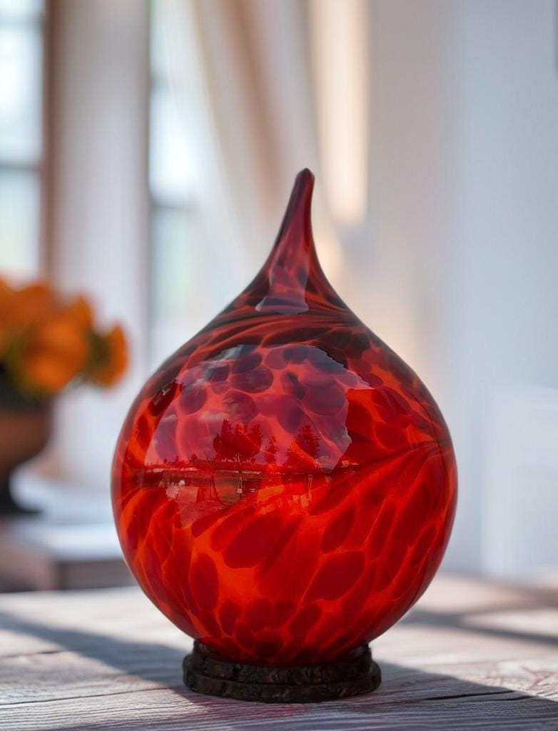 Handmade Multicolour Glass Table Lamp: Unique Home Decor