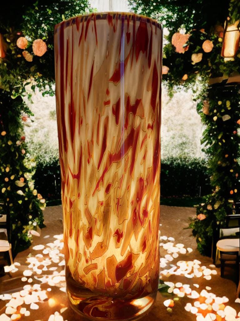 Glass Vase Lamp, Bedroom Table lamp - Mood Lighting