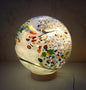 Handcrafted  Glass Sphere Lamp: Golden Amber Ambient Light