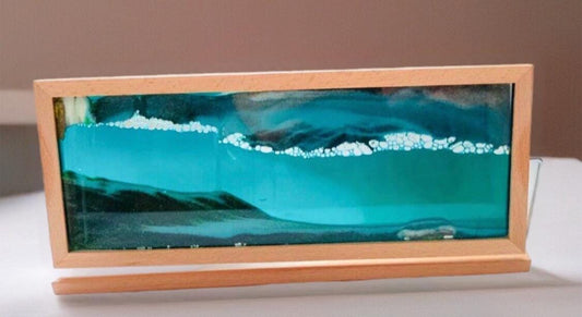 Sand Picture Art Home Decor Gift / wood frame / 29 X 12cm