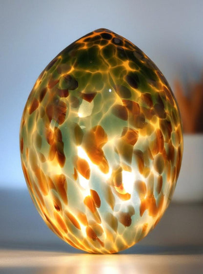 Giant Hand Blown Glass Dinosaur Egg Lamp: Art Deco Table Lamp (30cmX45cm)