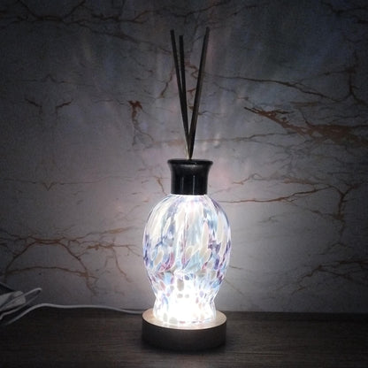 Handmade Art Glass Diffuser Lamp: Marble Effect LED Light