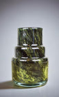 19cm Mouth Blown Green Glass Vase Torch Home Decor,