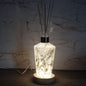 Handcrafted Iridescent Glass Diffuser Lamp: LED Light, Elegant Home Fragrance