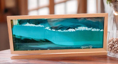 Sand Picture Art Home Decor Gift / wood frame / 29 X 12cm