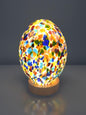 Hand Blown Multicolor Glass Egg Lamp: Art Deco Table Lamp
