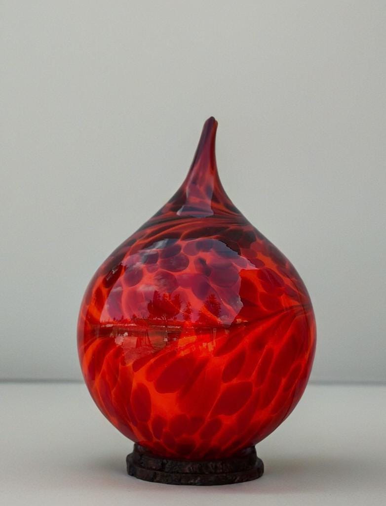 Handmade Multicolour Glass Table Lamp: Unique Home Decor