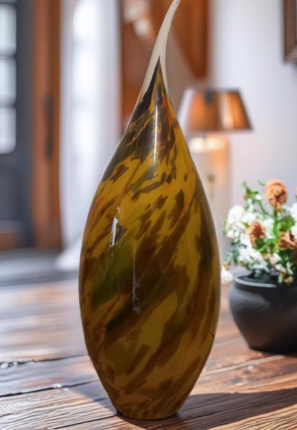 Hand Blown Glass Ghost Lamp: Art Deco Table Lamp