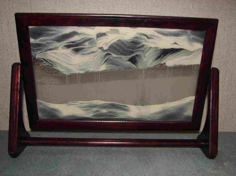 Wood frame sand picture 15cm/21cm