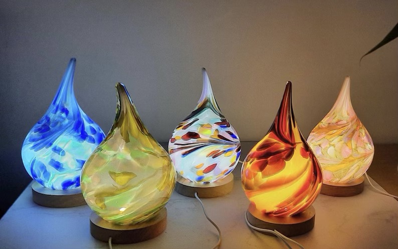 Teardrop Glass Lamp