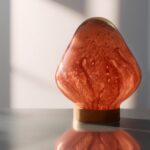 Strawberry Glass Lamp - Rose Quartz Glow