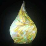 Green Teardrop Glass Lamp