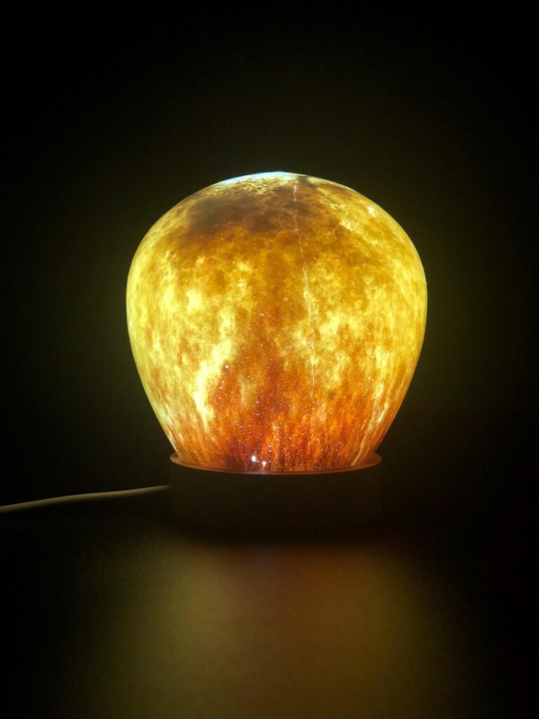 Amber Glass Lamp