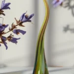 Green Handmade Flame Glass Floor and Table Lamp