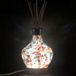 Glass Diffuser Bottle Lamp - Blue/Red