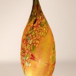 Hand Blown Glass Ghost Lamp: Art Deco Table Lamp