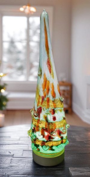 Glass Christmas Tree Lamp |LED Ambient Light | Unique Christmas Décor Gift