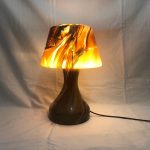 Handblown Glass Lamp: Art Glass Night Light, Ambient Decor
