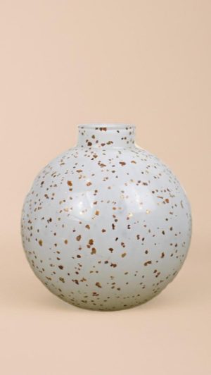 Glass Vase | Mouth Blown | Glass Table Vase | Hand Painted Design | Handmade |Art Decor Glass | Wedding Gift | Home Decor| Gift Idea| Gold